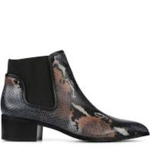 Donald Pliner Genuine Leather Snake-Print Dyla Bootie, Size 10
